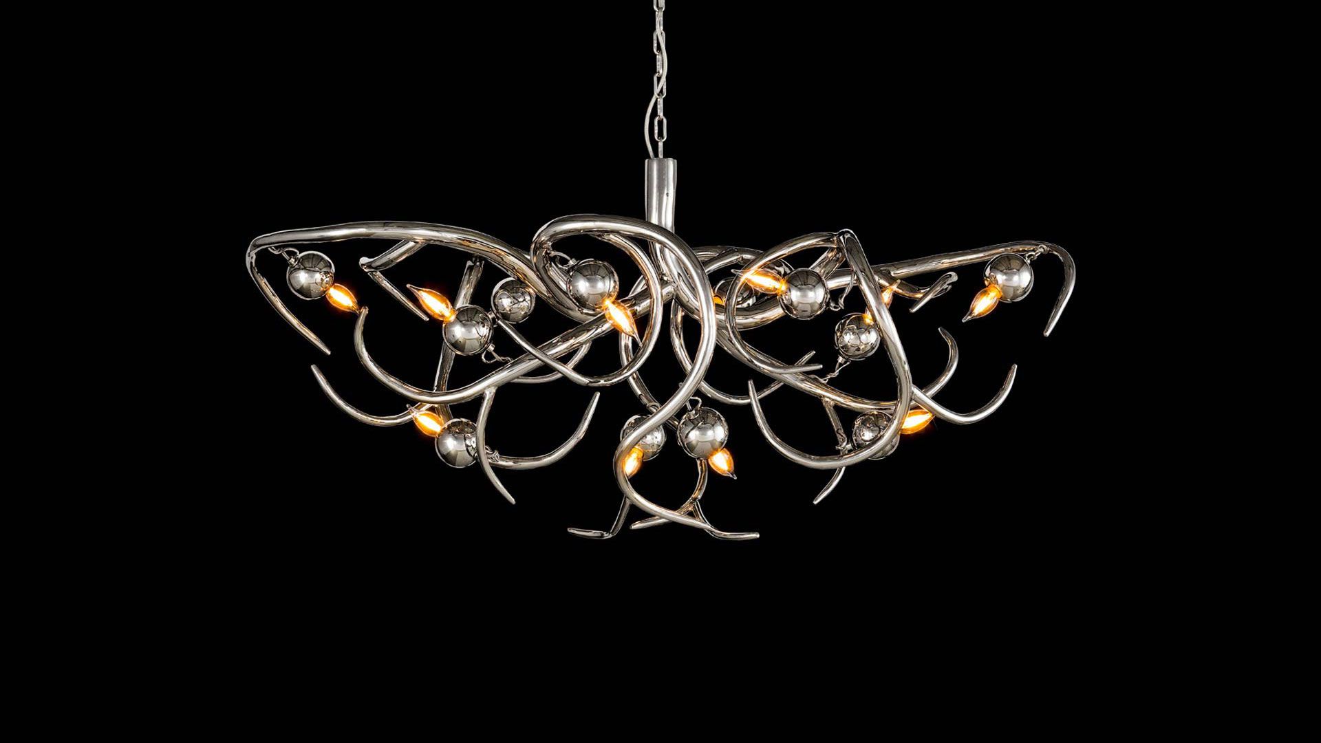 Eve Chandelier Oval Nickel