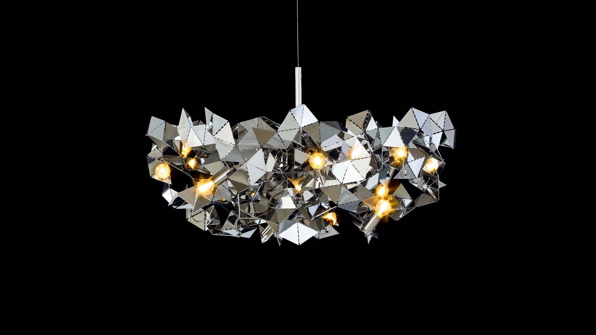 Fractal Chandelier Round Stainless Steel