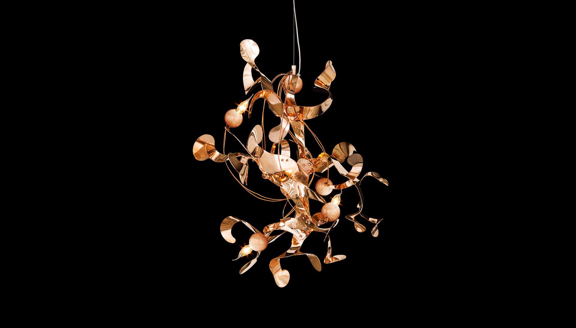 Kelp Element Chandelier Copper
