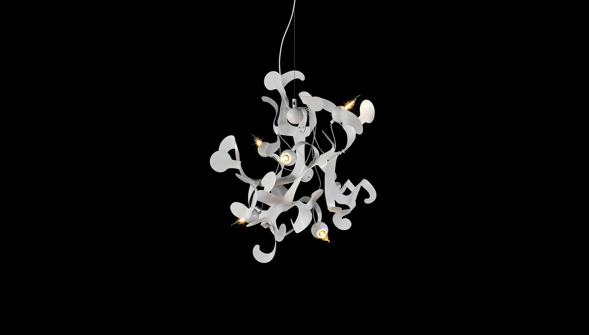 Kelp Element Chandelier White